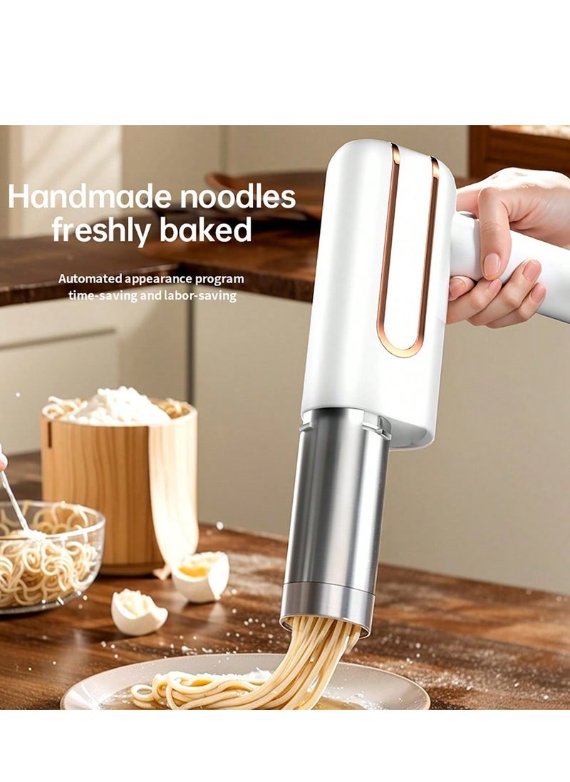 Electric Pasta Makers, Electric Pasta Maker Gun, Handheld Electric Pasta Maker Chinese Noodles Maker Cordless Pasta Machine Spaghetti Making Machine- White, Homemade Spaghetti Machine