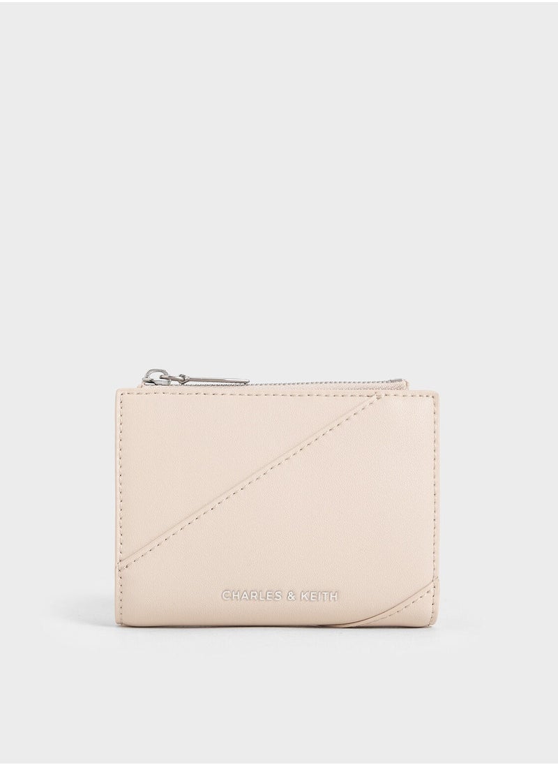 CHARLES & KEITH Trin Stitch-Trim Wallet - Oat