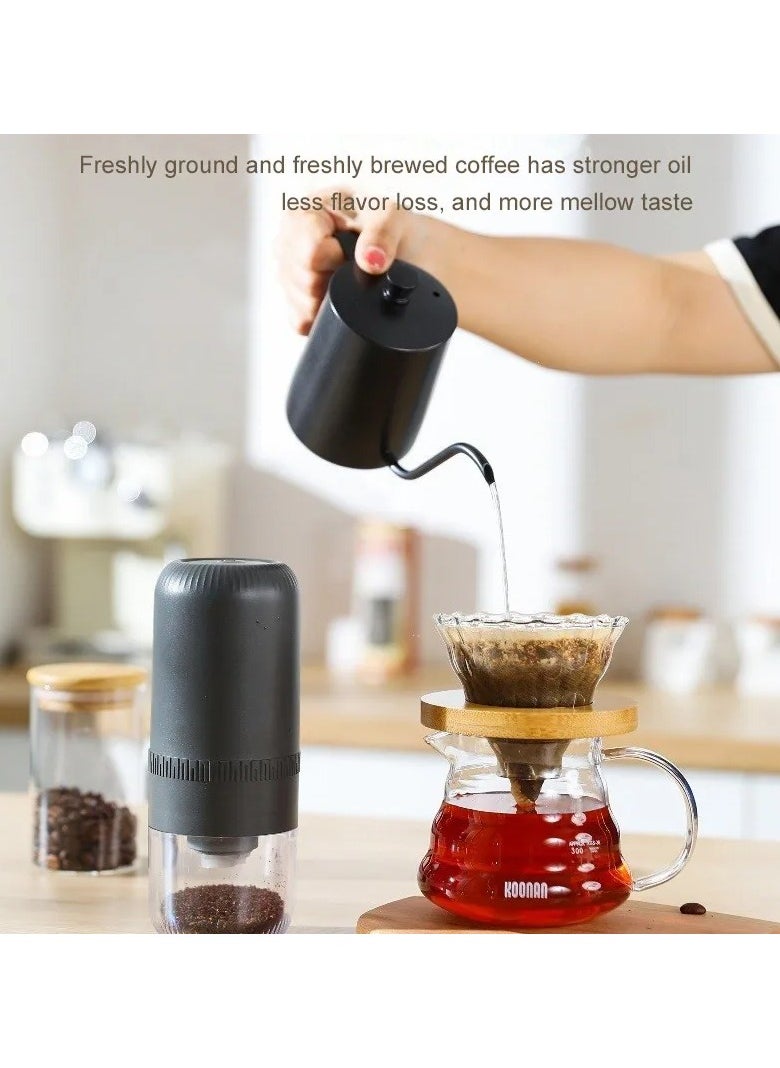 Portable Electric Coffee Grinder 26000RPM USB Rechargeable 90ml Grinding Chamber for Herbs Baby Food, Adjustable Grinding Grain, for Home