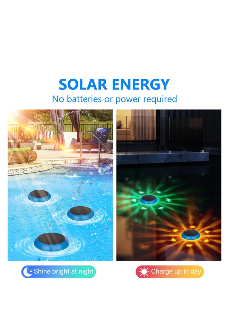 Solar Floating Pool Lights,  LED Multicolor RGB Color Changing Solar Pool Lights That Float, Outdoor Waterproof Swimming Pool Accessories for Pool, Pond, Hot Tub, Garden, Party Decoretion