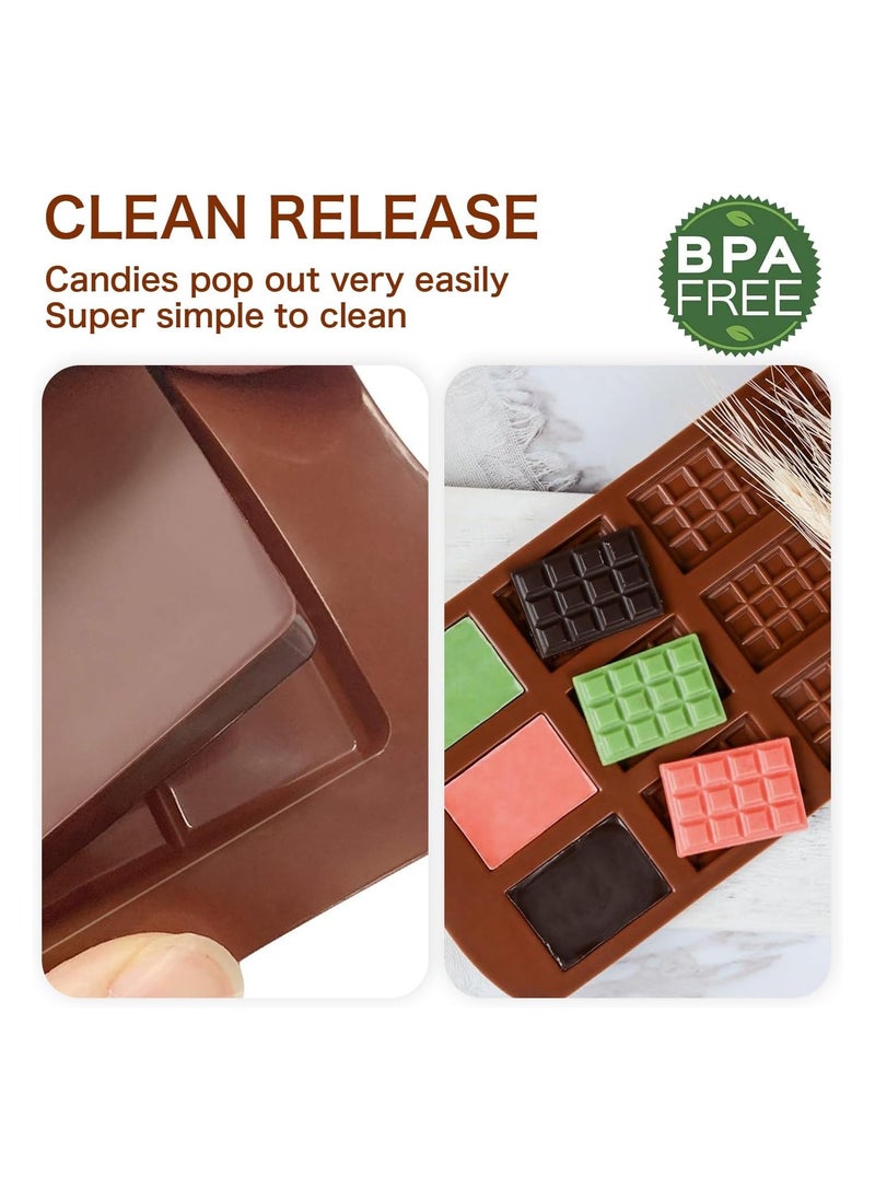 4 Pcs Non-Stick Chocolate Candy Molds Food Grade Silicone Bakeware Molds for Baking, Candy, Chocolate Snacks, Create Delicious Chocolates