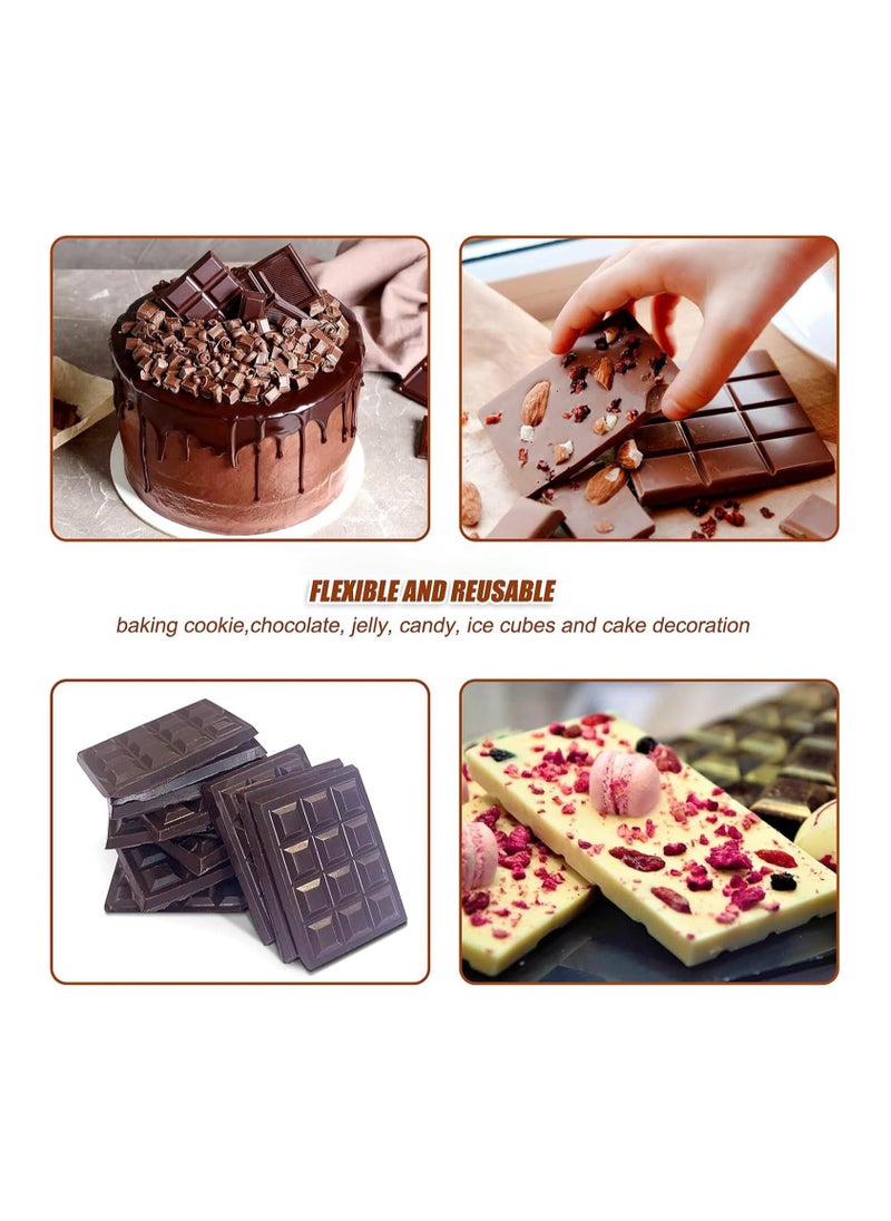 4 Pcs Non-Stick Chocolate Candy Molds Food Grade Silicone Bakeware Molds for Baking, Candy, Chocolate Snacks, Create Delicious Chocolates