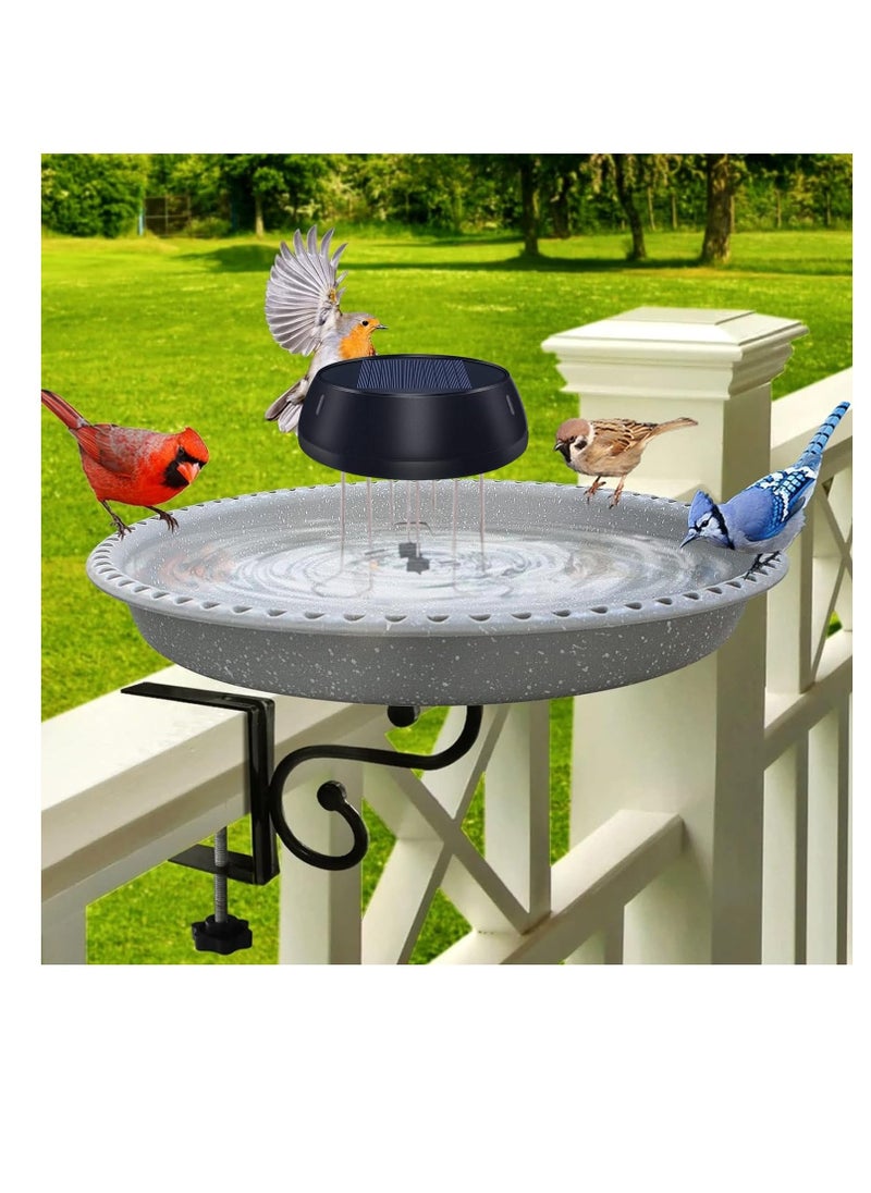 Solar Powered Bird Bath Water Agitator, Solar Water Oxygenating Water Wave Device, Bird Bath Solar Power with 3 Fixers for Outdoor,Patio, Garden Decor, Pond Fish Tank, Hummingbird, Black