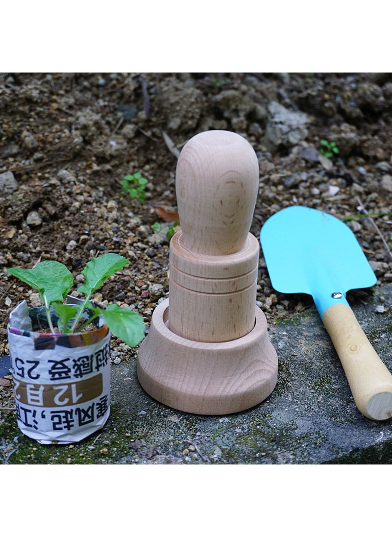 Solid Wood Seedling Pot Maker DIY Gardening Tool