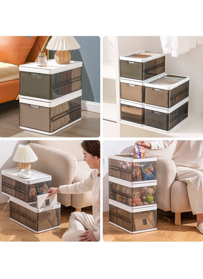 SYOSI Wardrobe Storage Bin, Clothes Storage Organizer Underwear Drawer Organizer Stackable Plastic Storage Bin for Closet Slideable Drawer Clothes Organizer Box