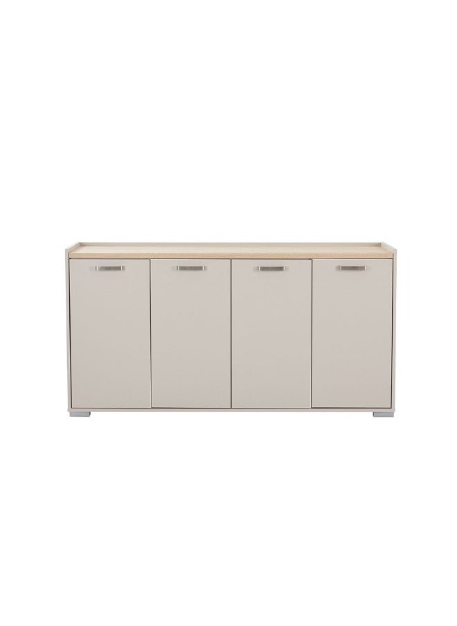 Cardano Buffet Cabinet Strong And Sturdy Kitchen Organiser Rack Modern Design Buffet Cabinet Side Board For Dining Room Bar Kitchen L160xW39xH82cm - Natural/Champagne