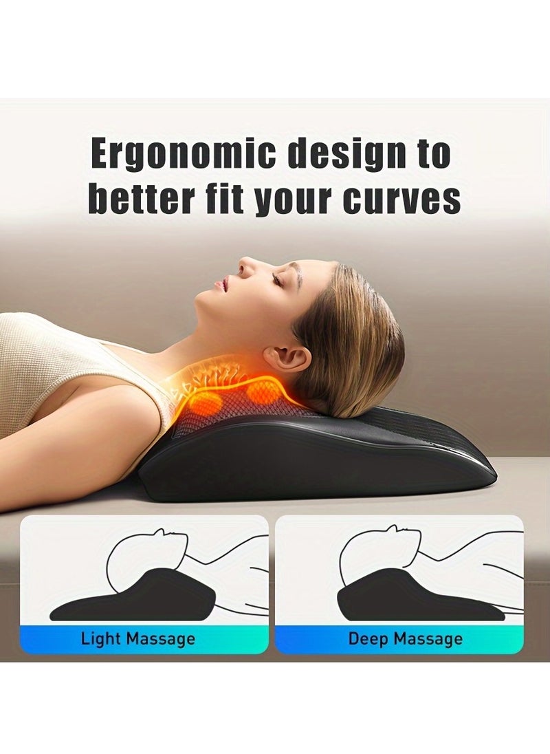 3D Shiatsu Massage Pillow With Heat, Kneading Back Neck And Shoulder Massager, Multipurpose Relaxation Device For Abdomen, Waist, Calves, Gifts For Women Men Parents, Use At Home, Office, Car