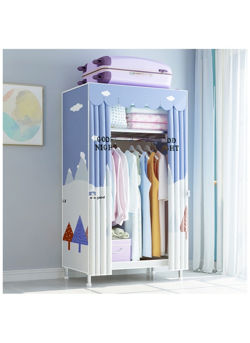 Portable Clothing Wardrobe With Storage Cupboard Organiser 82*170*45