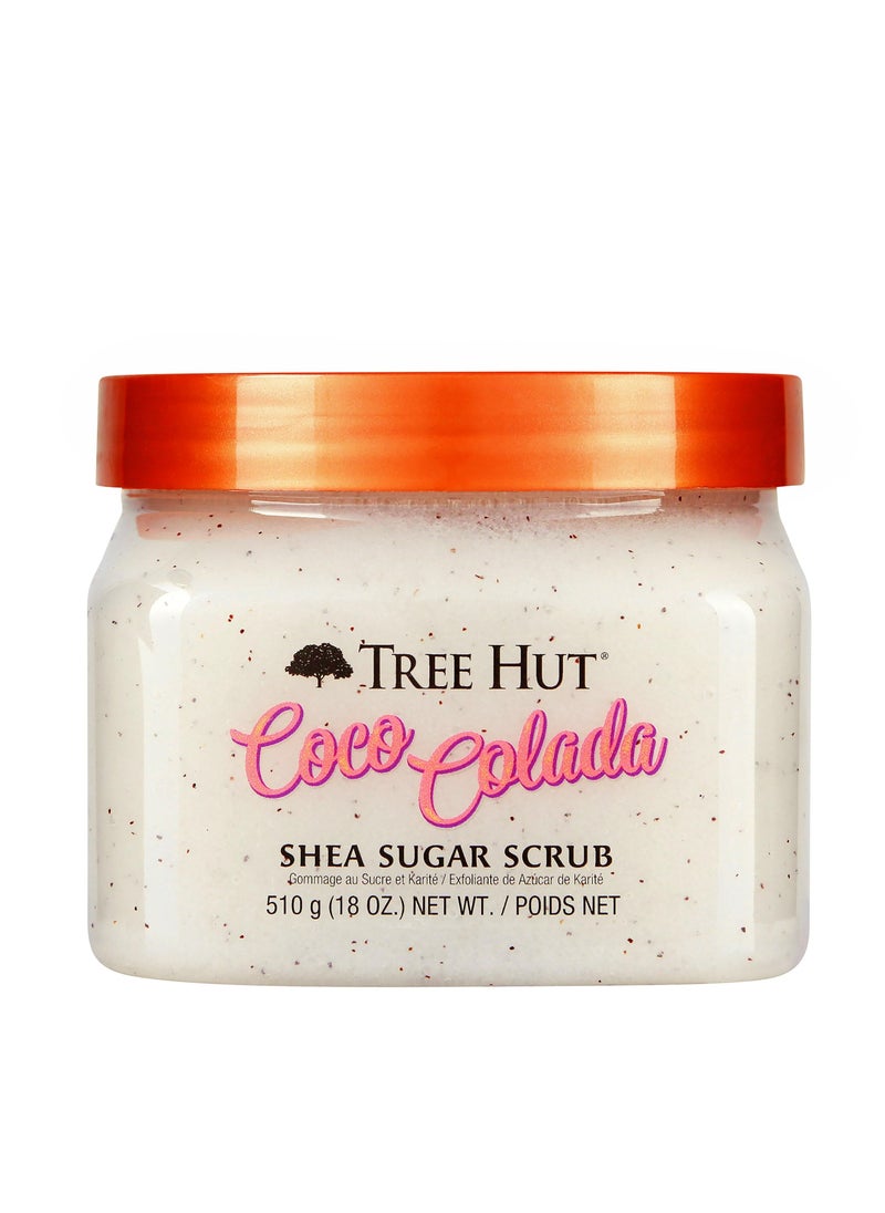 Tree Hut Coco Colada Shea Sugar Scrub – 18oz Exfoliating Body Scrub for Smooth, Soft Skin