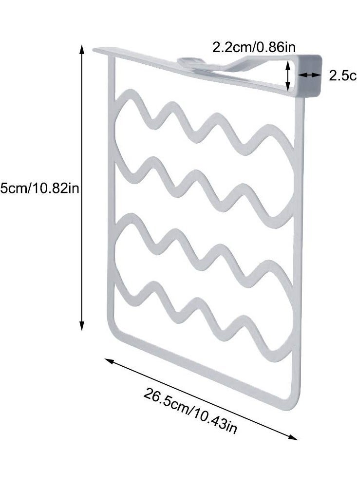 Practical Shelf Dividers, 4 Pieces Wardrobe Partition Shelves in Grey, Space-Saving Wardrobe Storage Solution and Towel Rack for Organizing