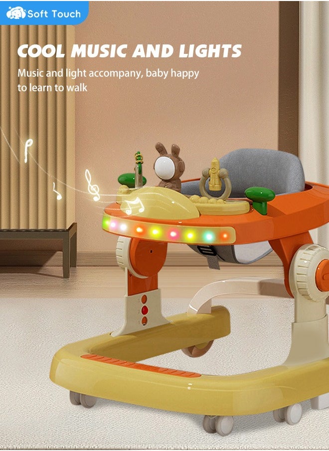 Baby Activity Walker 3 In 1 Baby Walker Multifunctional Kids Walker with Push Handle Baby Push Walker with Music and Light for Infants Boys Girls 6 to 36 Months