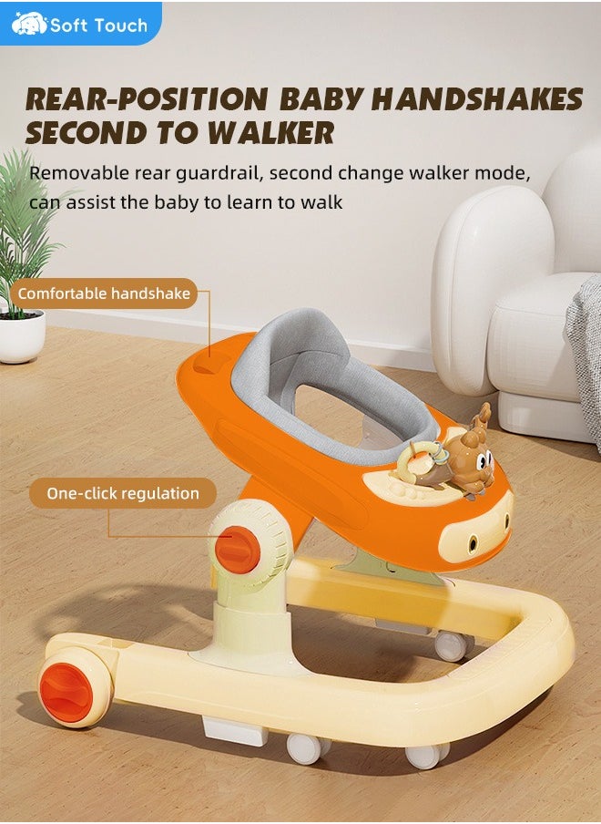 Baby Activity Walker 3 In 1 Baby Walker Multifunctional Kids Walker with Push Handle Baby Push Walker with Music and Light for Infants Boys Girls 6 to 36 Months