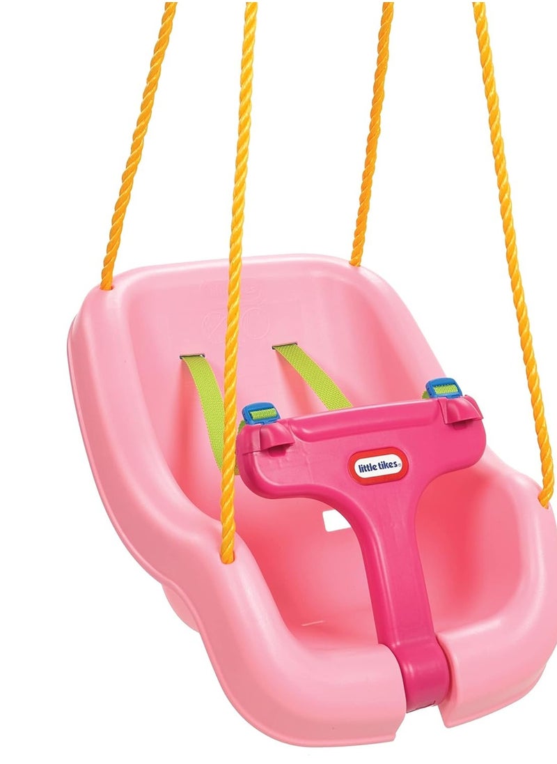 Little Tikes Snug 'n Secure Pink Swing with Adjustable Straps, 2-in-1 for Baby and Toddlers Ages 9 Months - 4 Years,16