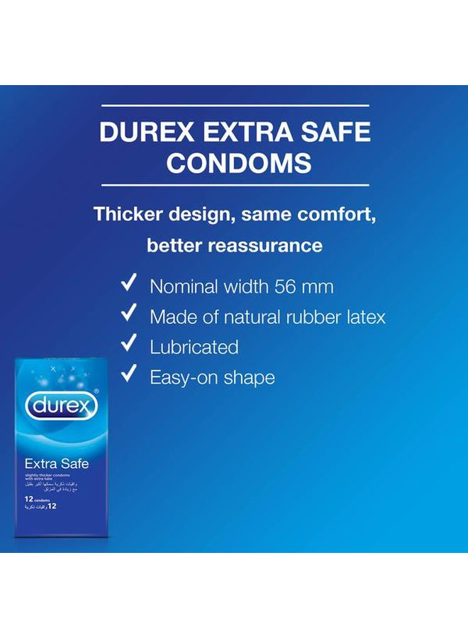 12-Piece Durex Extra Safe Condom