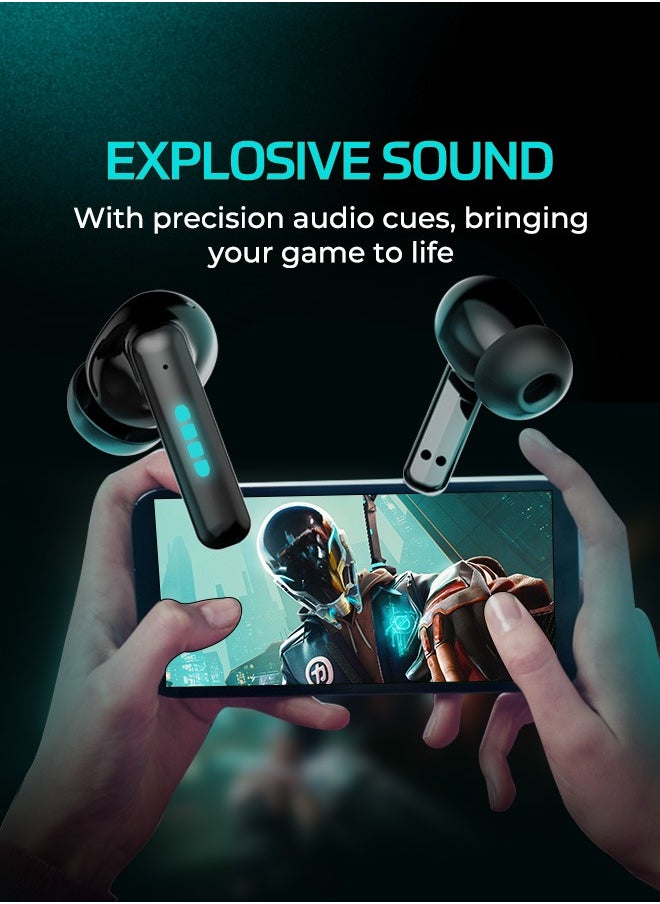 Faster RGBP1 Bluetooth Earbuds Wireless Earphones- Noise Cancelling Earbuds IPX4 Water Resistance- 5.3 Bluetooth Earphones Wireless InEar Headphones- ANC Earbuds Wireless Bluetooth 6 Hours Playtime