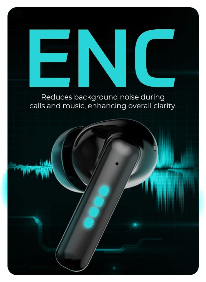 Faster RGBP1 Bluetooth Earbuds Wireless Earphones- Noise Cancelling Earbuds IPX4 Water Resistance- 5.3 Bluetooth Earphones Wireless InEar Headphones- ANC Earbuds Wireless Bluetooth 6 Hours Playtime