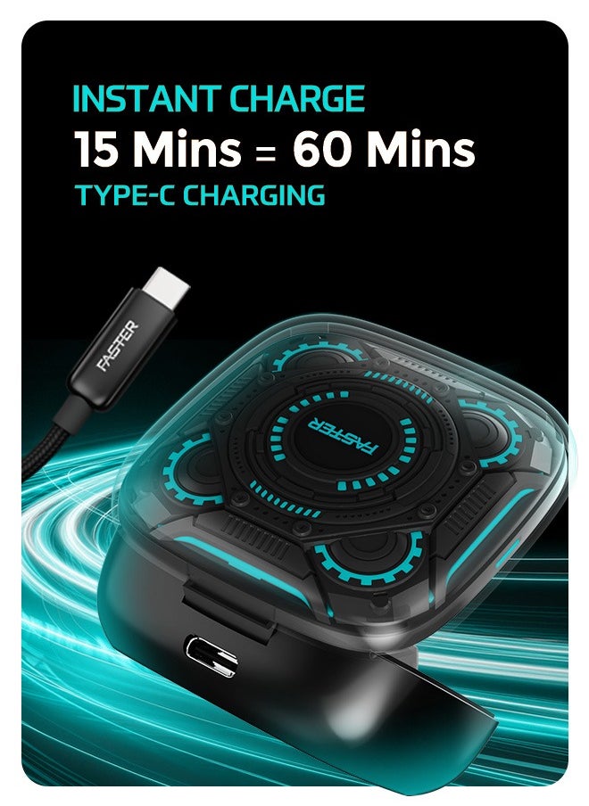 Faster RGBP1 Bluetooth Earbuds Wireless Earphones- Noise Cancelling Earbuds IPX4 Water Resistance- 5.3 Bluetooth Earphones Wireless InEar Headphones- ANC Earbuds Wireless Bluetooth 6 Hours Playtime