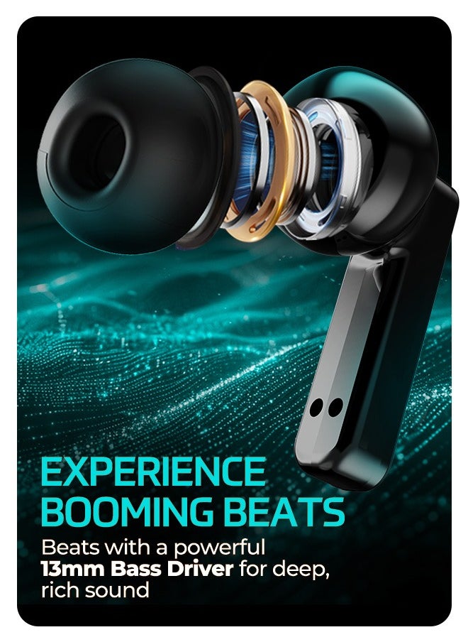 Faster RGBP1 Bluetooth Earbuds Wireless Earphones- Noise Cancelling Earbuds IPX4 Water Resistance- 5.3 Bluetooth Earphones Wireless InEar Headphones- ANC Earbuds Wireless Bluetooth 6 Hours Playtime