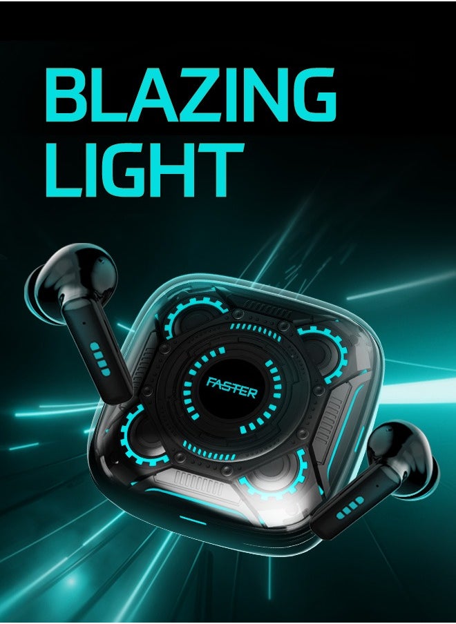 Faster RGBP1 Bluetooth Earbuds Wireless Earphones- Noise Cancelling Earbuds IPX4 Water Resistance- 5.3 Bluetooth Earphones Wireless InEar Headphones- ANC Earbuds Wireless Bluetooth 6 Hours Playtime