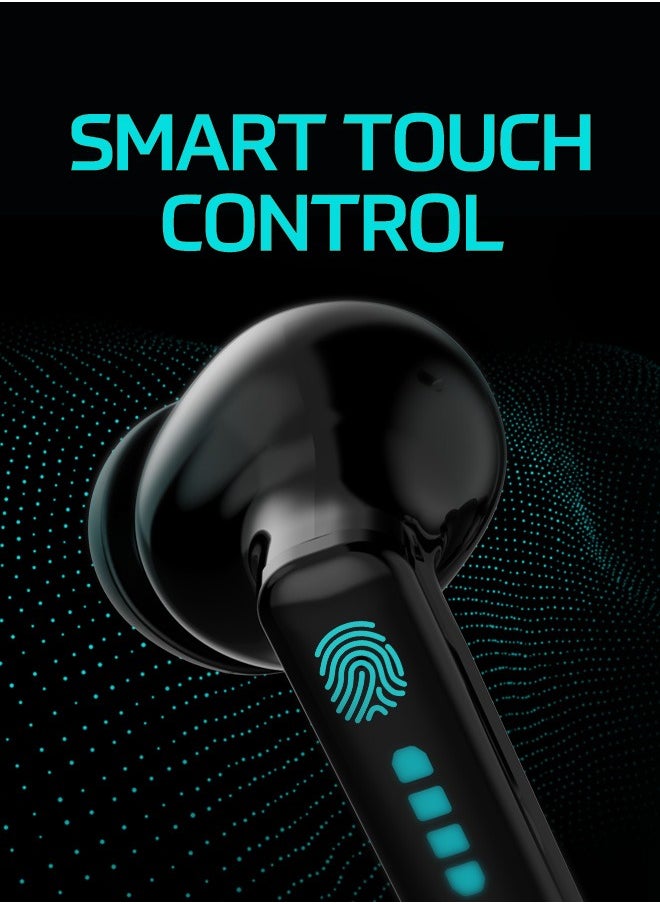 Faster RGBP1 Bluetooth Earbuds Wireless Earphones- Noise Cancelling Earbuds IPX4 Water Resistance- 5.3 Bluetooth Earphones Wireless InEar Headphones- ANC Earbuds Wireless Bluetooth 6 Hours Playtime