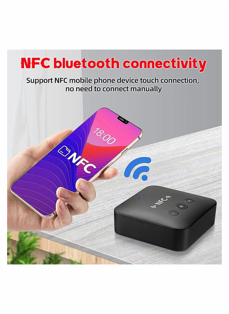 Bluetooth Transmitter Receiver for TV Earphone Car Home Stereo System 2 in 1 Wireless Adapter Low Latency Long Range 5.0 Audio