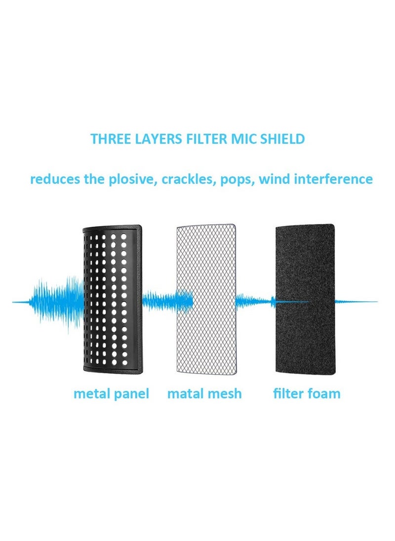 for Razer Seiren X Mic Pop Filter, Three Layers Filter Microphone Wind Pop Screen Mask Shield For Razer Seiren X Mic to Improve Sound Quality