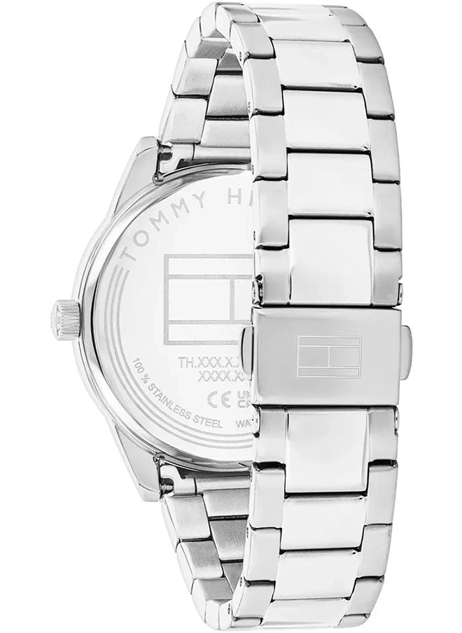 TOMMY HILFIGER ROUND ANALOG WOMEN'S SILVER CASE WATCH - 1782744