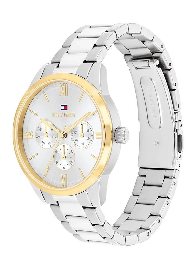 TOMMY HILFIGER ROUND ANALOG WOMEN'S SILVER CASE WATCH - 1782744