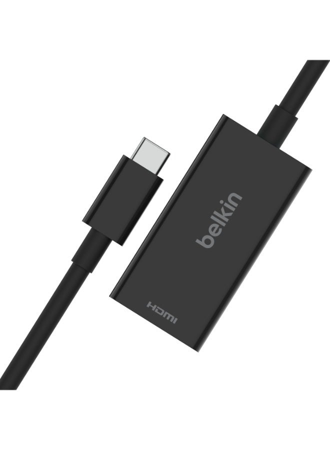 Connect USB-C To HDMI 2.1 Adapter 8K, 4K, HDR Compatible HDMI Display, Plug And Play Audio/Video Accessory For MacBook, Chromebook, PC And Other Devices Black