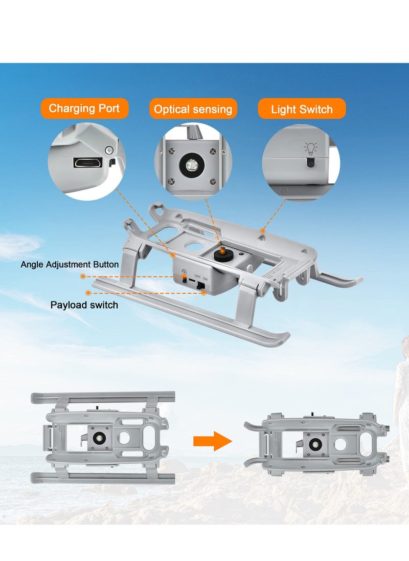 Air Drop System with Landing Gear for DJI Air 2s/Mavic Air 2 Drone Foldable Air Drop Release Multi-scene Air Drop Device Throw Throw Throw Thrower Fish Bait Ring Remote Drop Expansion Accessories