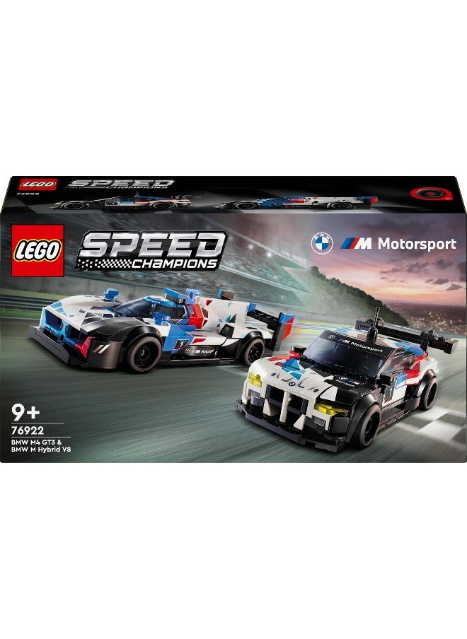 LEGO® Speed Champions BMW M4 GT3 & BMW M Hybrid V8 Race Cars 76922 Building Toy Set (676 pieces)