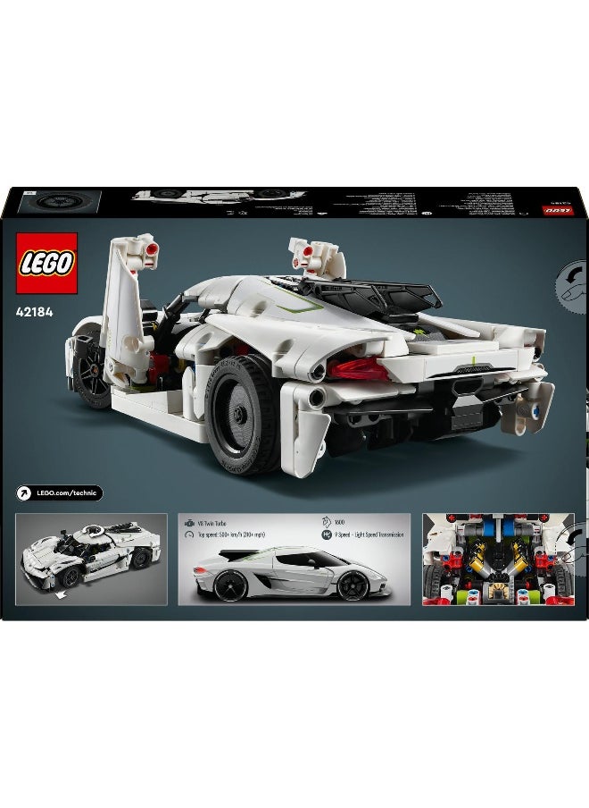 LEGO Technic Koenigsegg Jesko Absolut White Hypercar 42184 Building Toy Set (801 Pieces)