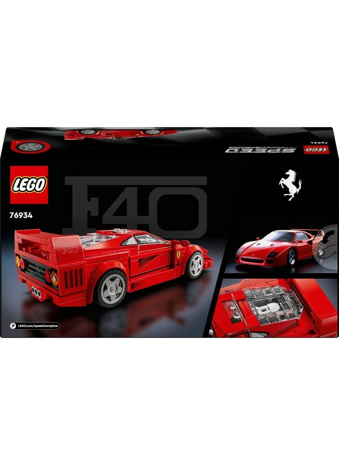Speed Champions Ferrari F40 Supercar Vehicle Toy 76934 Building Toy Set (318 Pieces)
