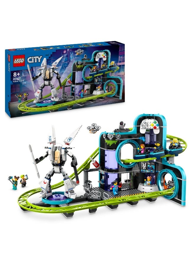 LEGO City Robot World Roller-Coaster Park Toy 60421 Building Toy Set (986 Pieces)