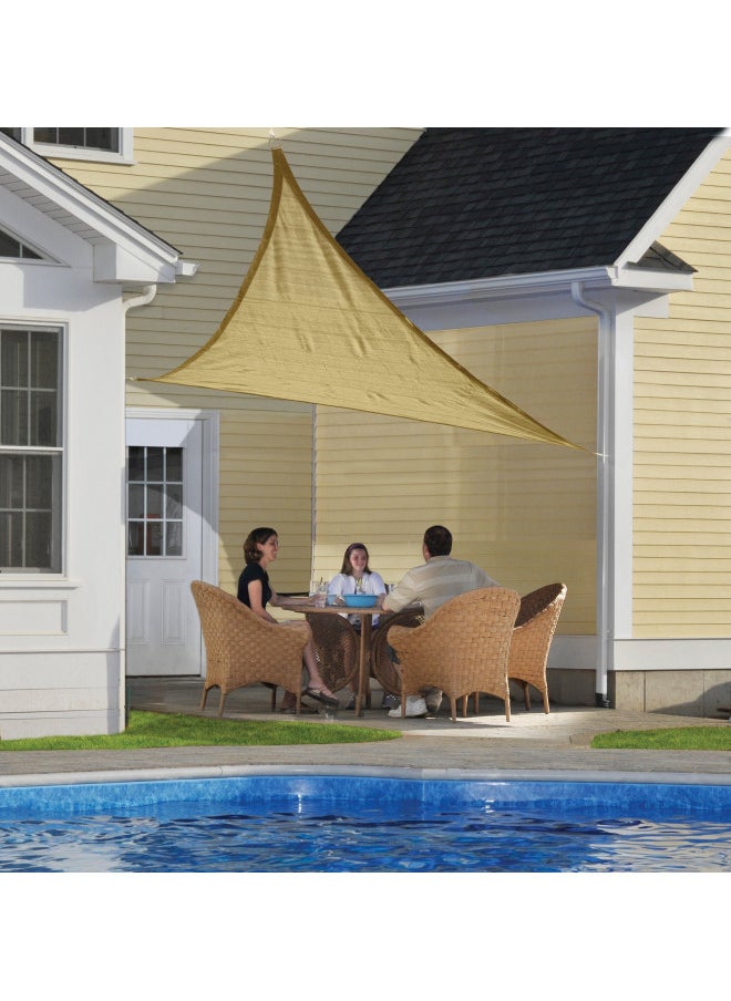 ShelterLogic 12' x 12' Outdoor Heavyweight Triangle Sun Shade, Sand