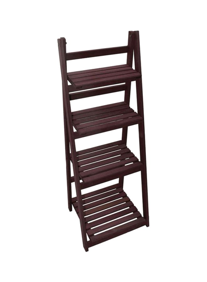 4-Tier Foldable Flower Pot Rack Stand Purple 120x55centimeter