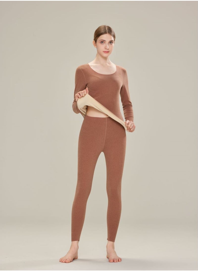 Trackless Mulberry Silk Thermostatic Warm Long Johns Suit