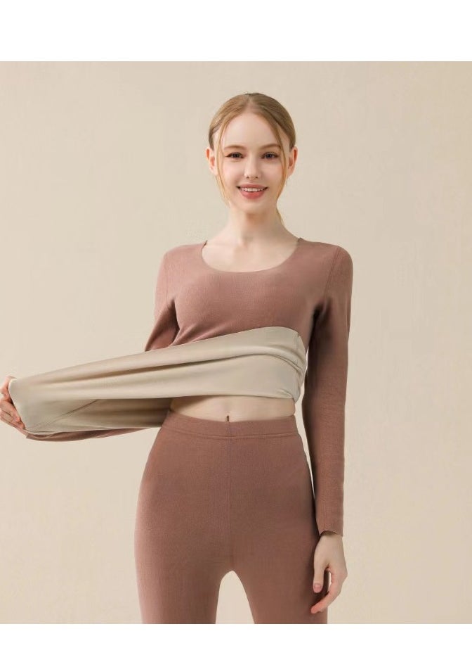 Trackless Mulberry Silk Thermostatic Warm Long Johns Suit