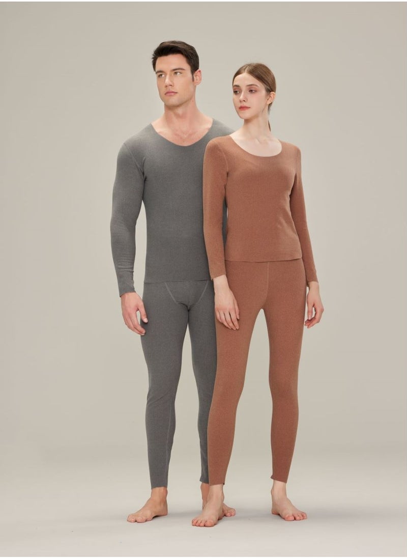 Trackless Mulberry Silk Thermostatic Warm Long Johns Suit