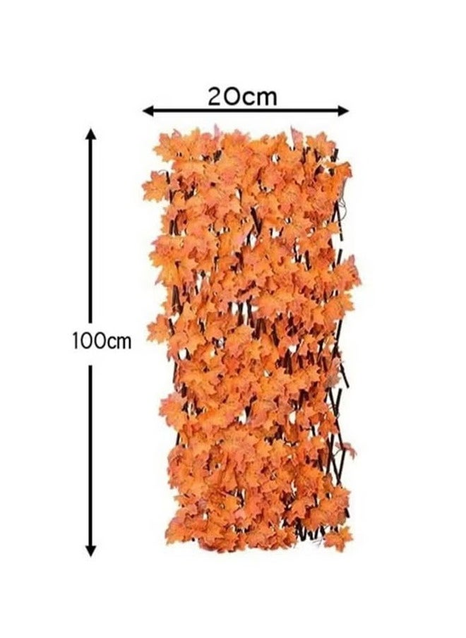 For Artificial Expandable Garden Maple Leaf Fence And Decorative Fence 1.2 Meters