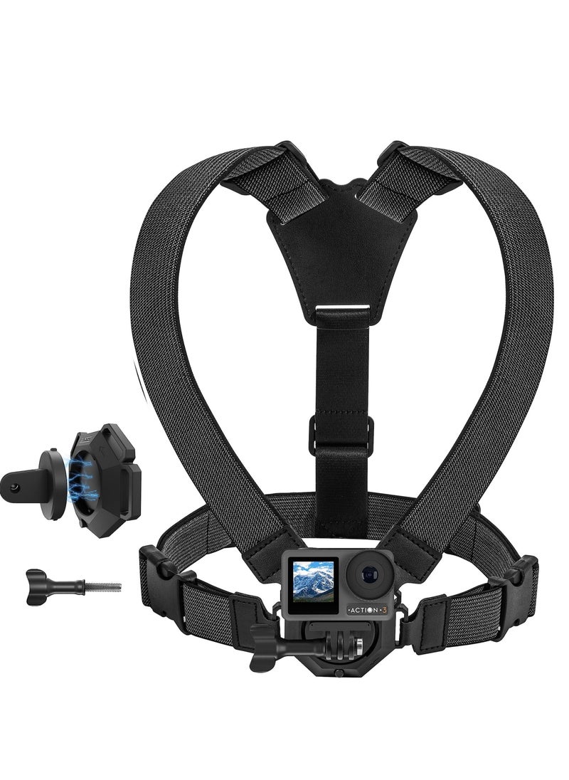 Camera Mounts and Clamps Accessories Set, Mobile Phone Chest Strap Harness, for DJI OSMO Action Camera,Compatible for Insta360 X3/X2/One R/RS for GoPro Hero Series (Chest Strap)