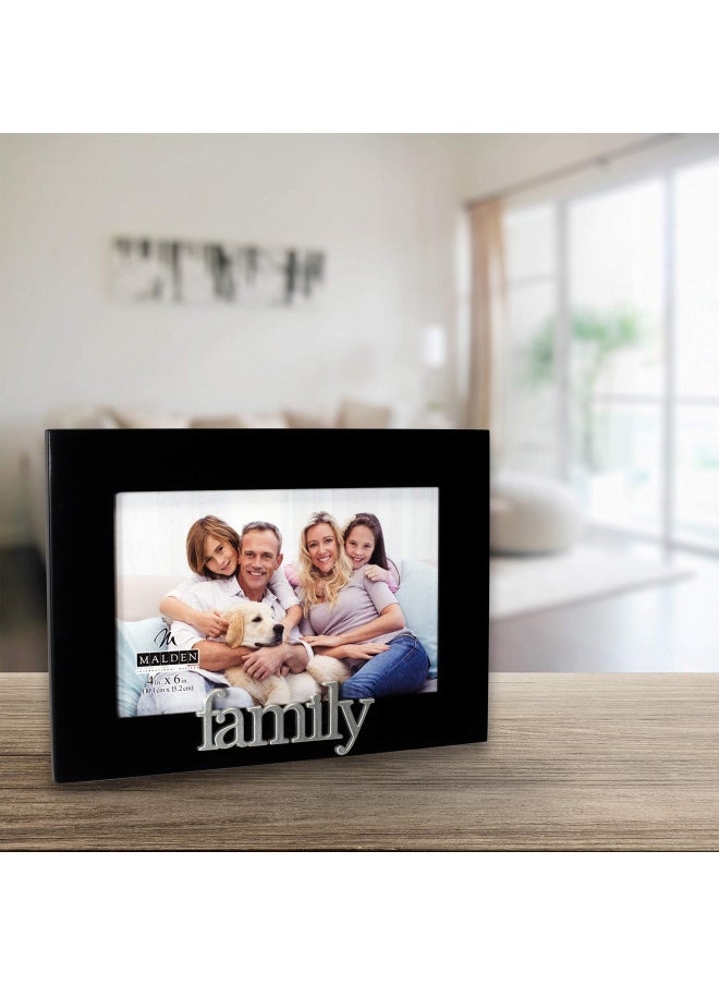 Malden International Designs Family Expressions Picture Frame, 4x6, Black