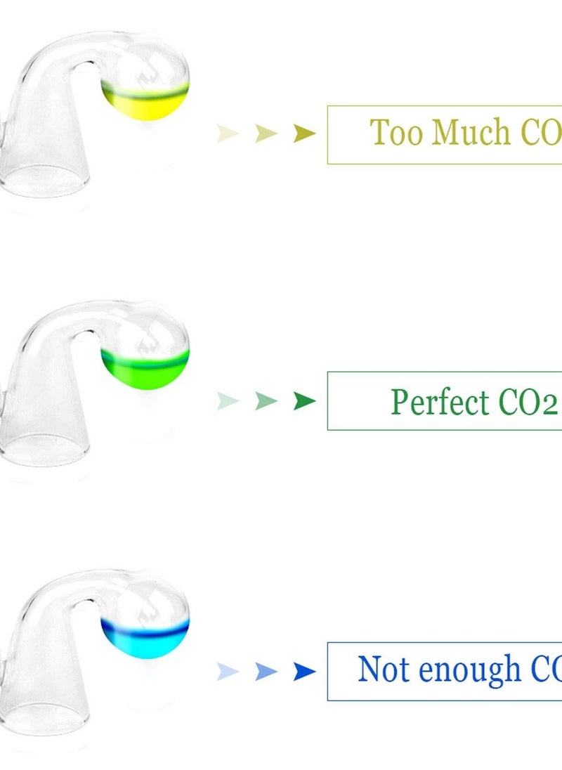 2 Pack CO2 Drop Checker, Aquarium CO2 Tester Monitor CO2 Glass Drop Checker Aquarium CO2 Detector for Planted Fish Tank
