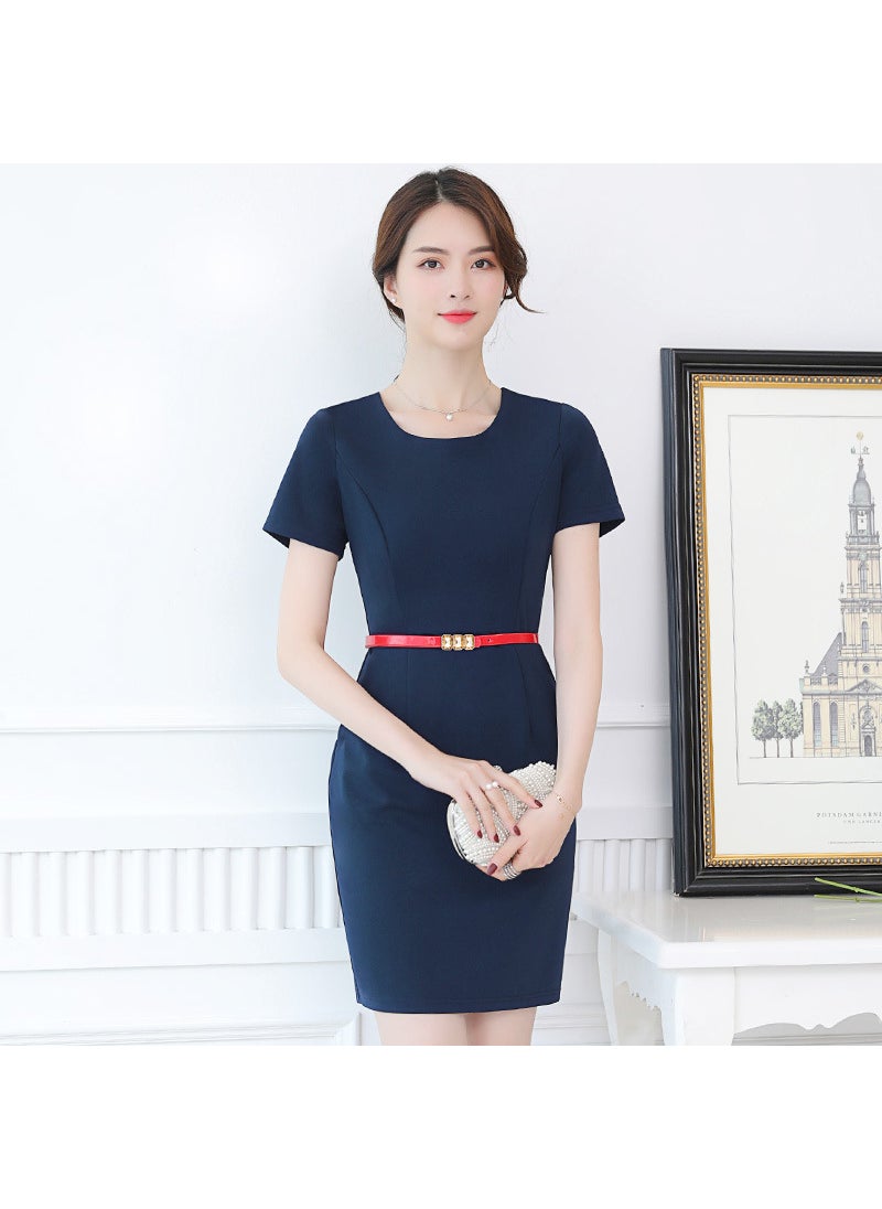 Korean Style Dress Work Uniform 2024 Spring Autumn Black