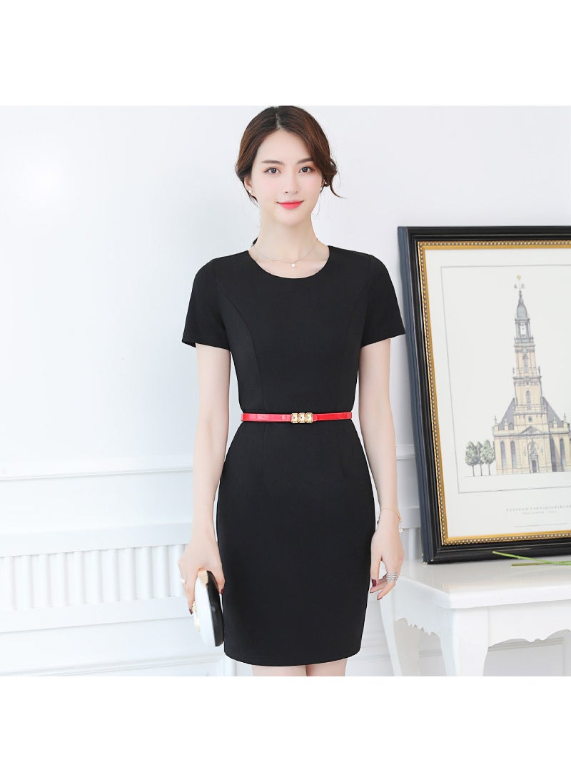 Korean Style Dress Work Uniform 2024 Spring Autumn Black