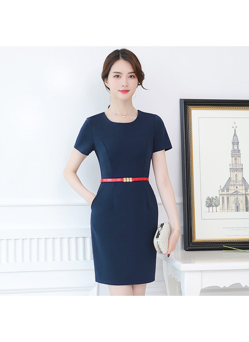 Korean Style Dress Work Uniform 2024 Spring Autumn Black