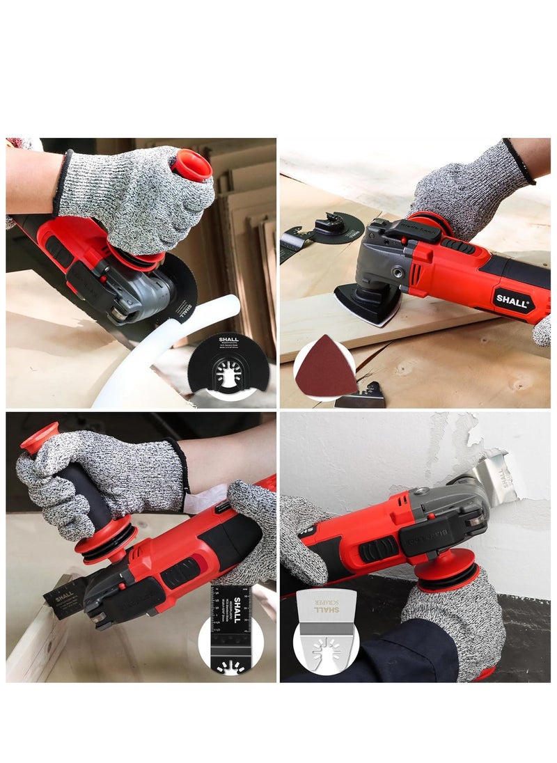 102PCS Multitool Blades, Oscillating Multi Tool Accessories kits, HCS & Bi-Metal Blades, Sanding Pad, Sandpaper, Scraper, Carbide Grit Rasp, Dremel/Bosch/C-Clip Adapter, Storage Case Included
