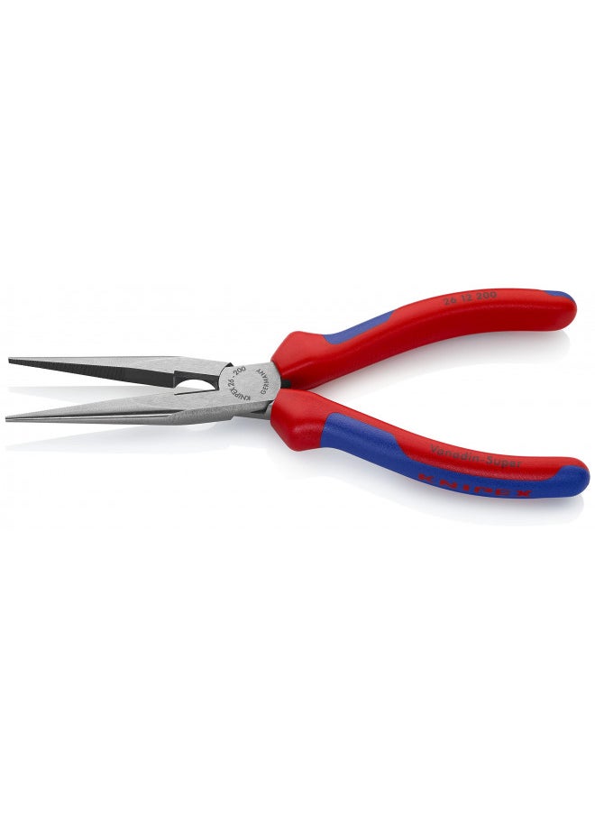 KNIPEX Tools - Long Nose Pliers With Cutter, Multi-Component (2612200), Multi-Colour, 8 inches