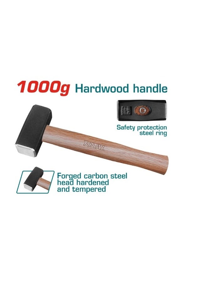 Total 1000G Stoning Hammer THTW721000 – Heavy-Duty Drop-Forged Tool for Masonry and Stonework