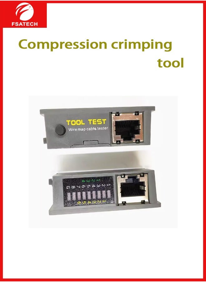 Multifunction crimping tool with lan cable tester